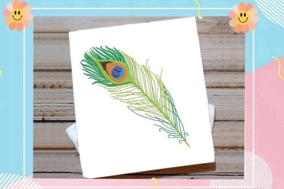 Multi Color Peacock Feather