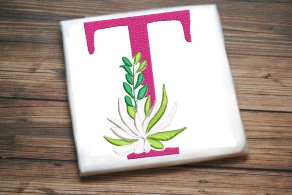 T Letter Greenery Monogram